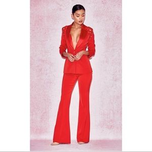 HOUSE OF CB, red pant suite